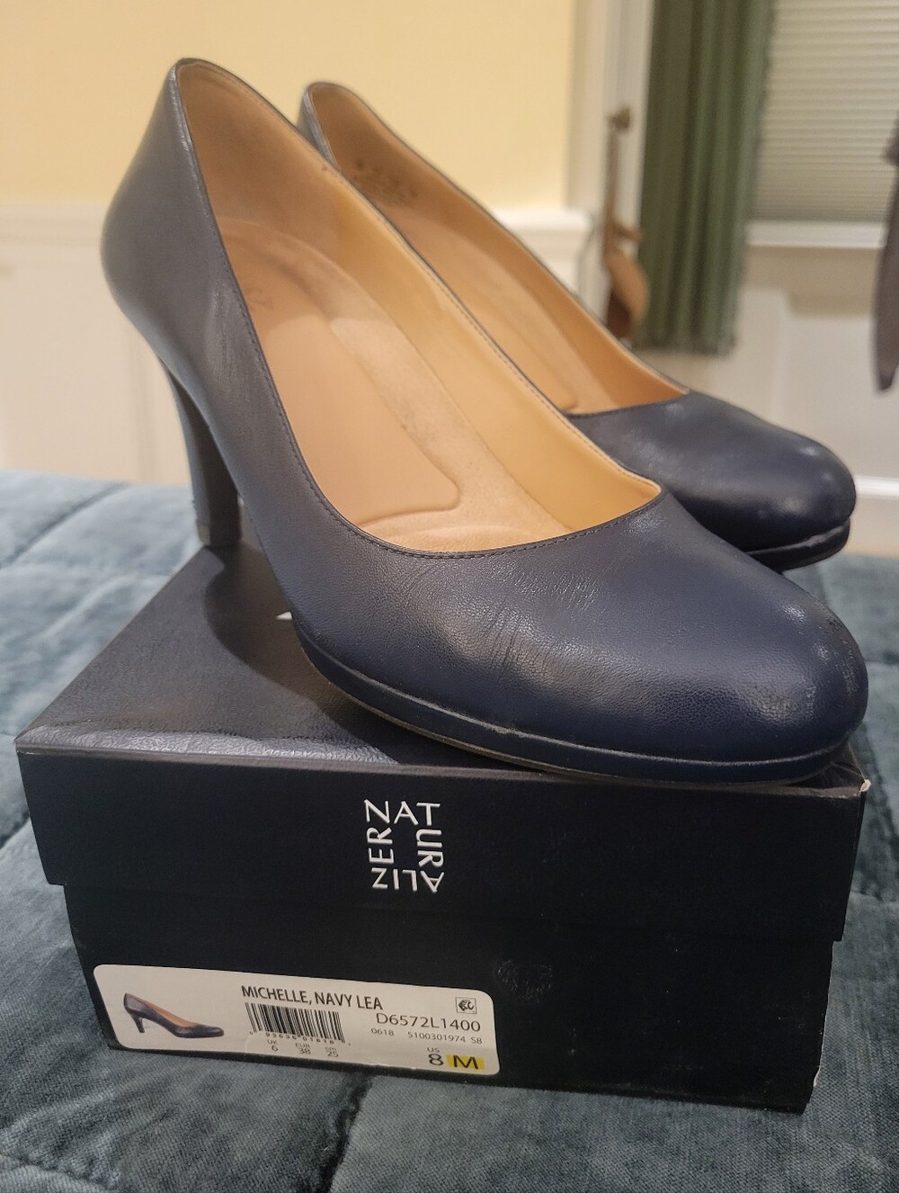 Naturalizer Navy Michelle Heels, Size 8M